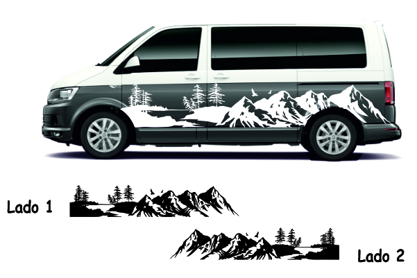 Acheter Autocollants réfléchissants universels pour voiture, 1 pièce,  graphiques graphiques d'arbres de forêt de montagne pour camping-Car