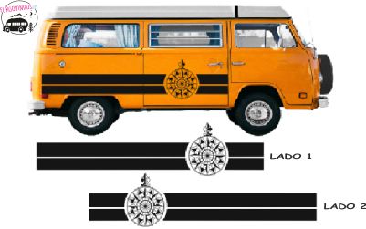 Stickers DRAGON bandes de côté de l'adhésif pour les voitures,  camionnettes, camping-cars 250 cm bandes latérales Tribal Tuning